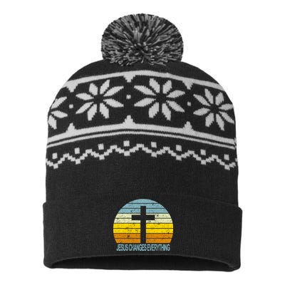 Jesus Changes Everything USA-Made Snowflake Beanie