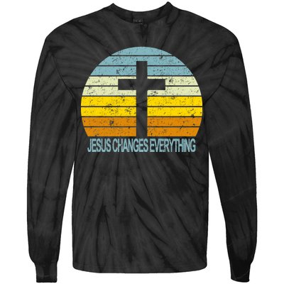 Jesus Changes Everything Tie-Dye Long Sleeve Shirt