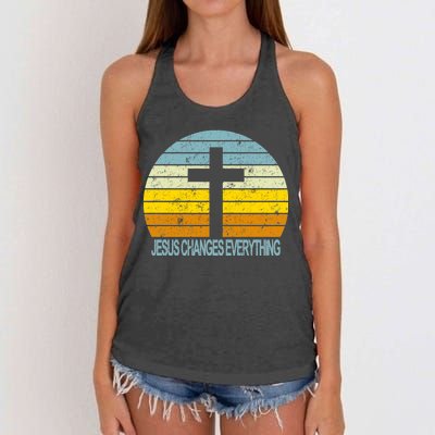 Jesus Changes Everything Women's Knotted Racerback Tank