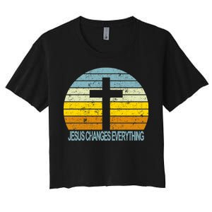 Jesus Changes Everything Women's Crop Top Tee