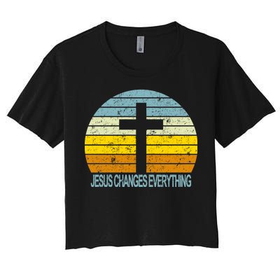 Jesus Changes Everything Women's Crop Top Tee