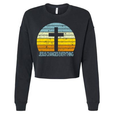 Jesus Changes Everything Cropped Pullover Crew