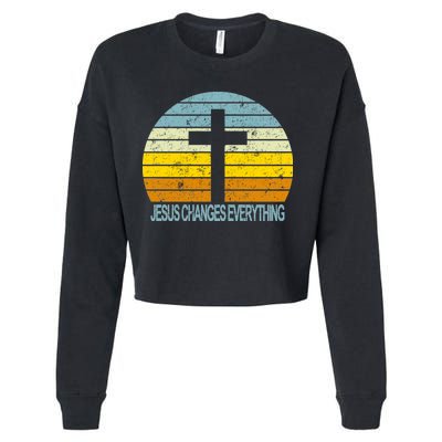 Jesus Changes Everything Cropped Pullover Crew