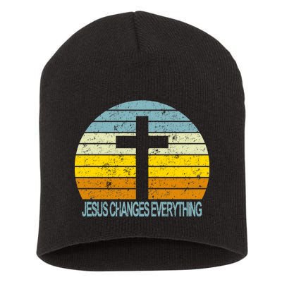 Jesus Changes Everything Short Acrylic Beanie