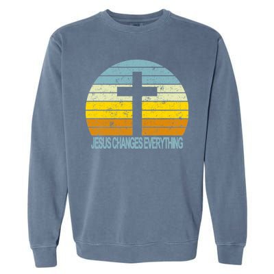 Jesus Changes Everything Garment-Dyed Sweatshirt