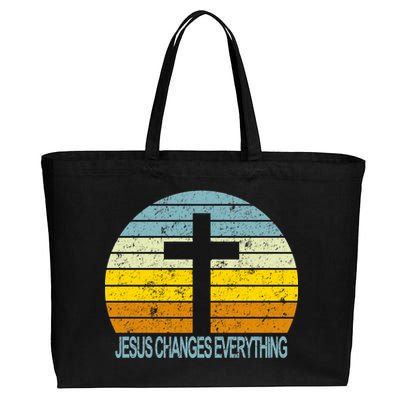 Jesus Changes Everything Cotton Canvas Jumbo Tote