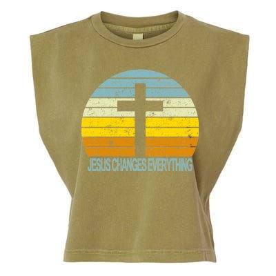 Jesus Changes Everything Garment-Dyed Women's Muscle Tee