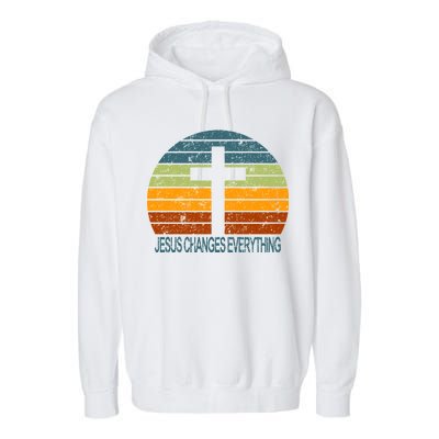 Jesus Changes Everything Garment-Dyed Fleece Hoodie