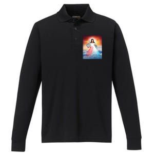 Jesus Christ Performance Long Sleeve Polo