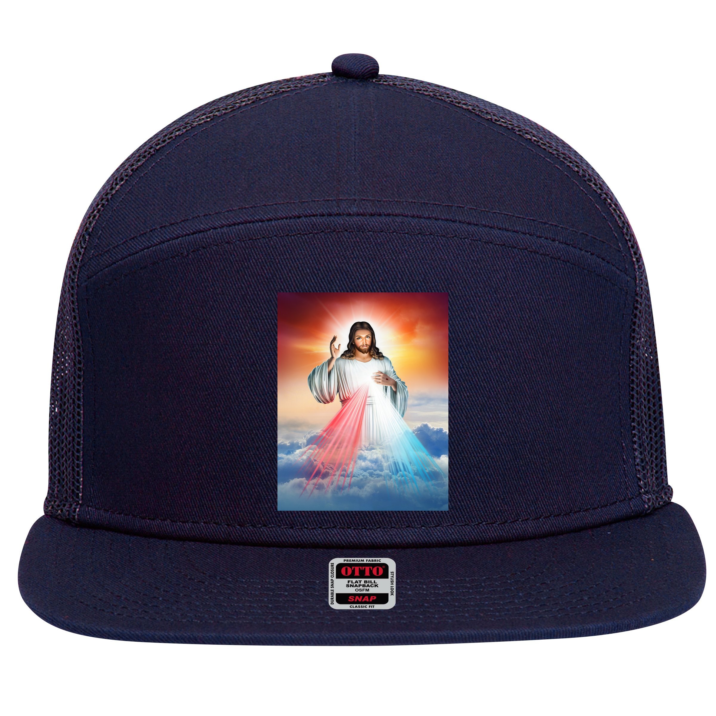 Jesus Christ 7 Panel Mesh Trucker Snapback Hat