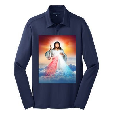 Jesus Christ Silk Touch Performance Long Sleeve Polo