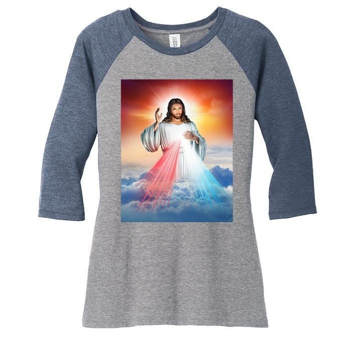 Jesus Christ Women's Tri-Blend 3/4-Sleeve Raglan Shirt