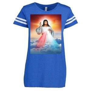 Jesus Christ Enza Ladies Jersey Football T-Shirt