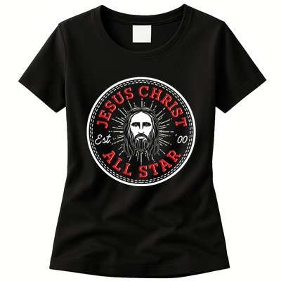 Jesus Christ All Star Est 00 Converse Womens T-Shirt