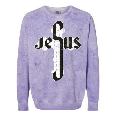 Jesus Christ Cross Faith Colorblast Crewneck Sweatshirt