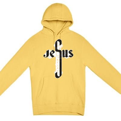 Jesus Christ Cross Faith Premium Pullover Hoodie