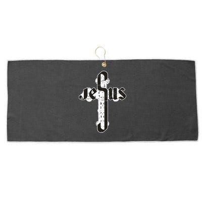 Jesus Christ Cross Faith Large Microfiber Waffle Golf Towel