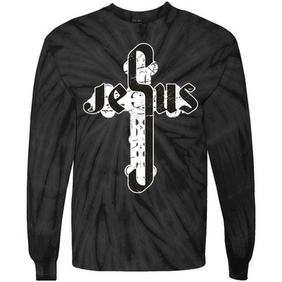 Jesus Christ Cross Faith Tie-Dye Long Sleeve Shirt