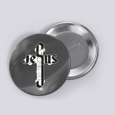 Jesus Christ Cross Faith Button