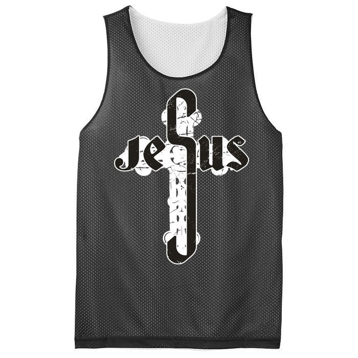 Jesus Christ Cross Faith Mesh Reversible Basketball Jersey Tank