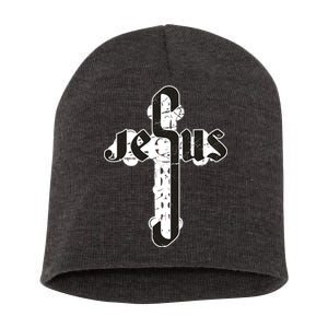 Jesus Christ Cross Faith Short Acrylic Beanie