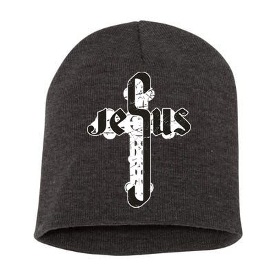 Jesus Christ Cross Faith Short Acrylic Beanie