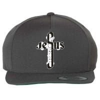 Jesus Christ Cross Faith Wool Snapback Cap