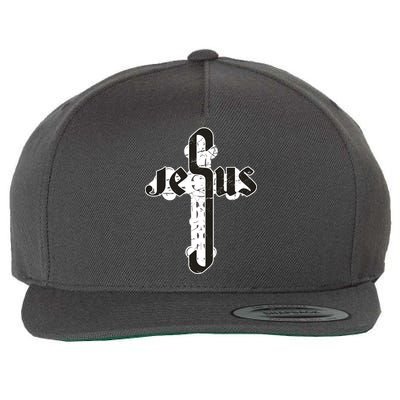 Jesus Christ Cross Faith Wool Snapback Cap