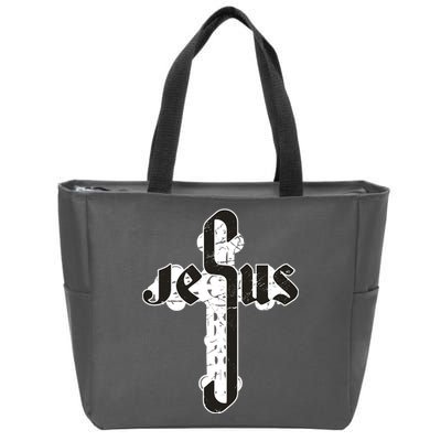 Jesus Christ Cross Faith Zip Tote Bag