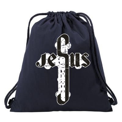 Jesus Christ Cross Faith Drawstring Bag