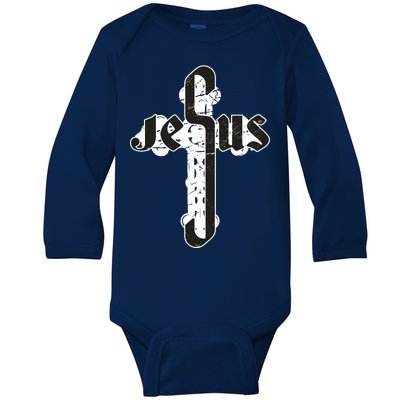 Jesus Christ Cross Faith Baby Long Sleeve Bodysuit