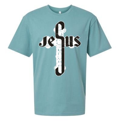 Jesus Christ Cross Faith Sueded Cloud Jersey T-Shirt