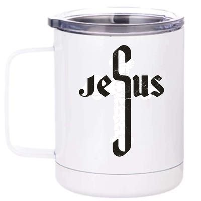 Jesus Christ Cross Faith 12 oz Stainless Steel Tumbler Cup