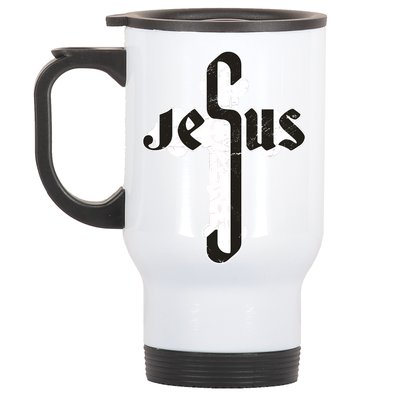 Jesus Christ Cross Faith Stainless Steel Travel Mug