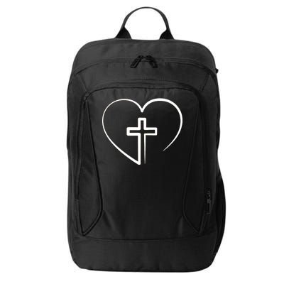 Jesus Christ Cross Heart City Backpack