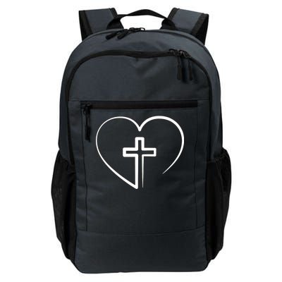 Jesus Christ Cross Heart Daily Commute Backpack