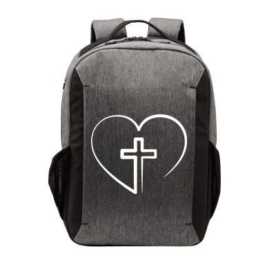 Jesus Christ Cross Heart Vector Backpack