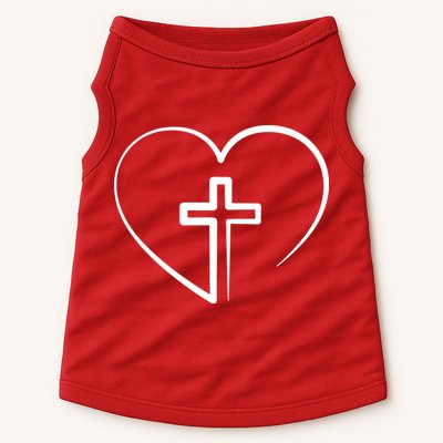 Jesus Christ Cross Heart Doggie Tank