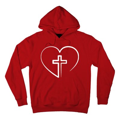 Jesus Christ Cross Heart Hoodie