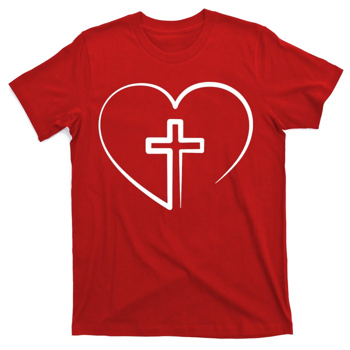 Jesus Christ Cross Heart T-Shirt