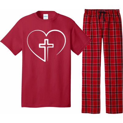 Jesus Christ Cross Heart Pajama Set