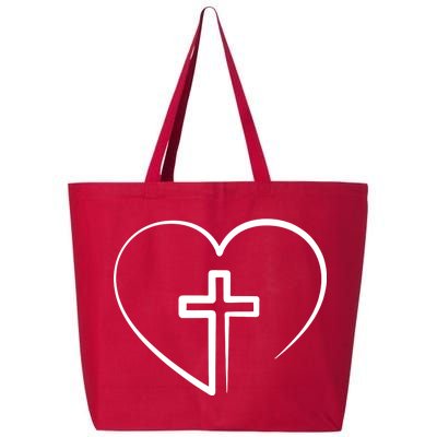 Jesus Christ Cross Heart 25L Jumbo Tote