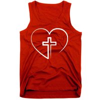 Jesus Christ Cross Heart Tank Top