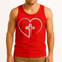 Jesus Christ Cross Heart Tank Top