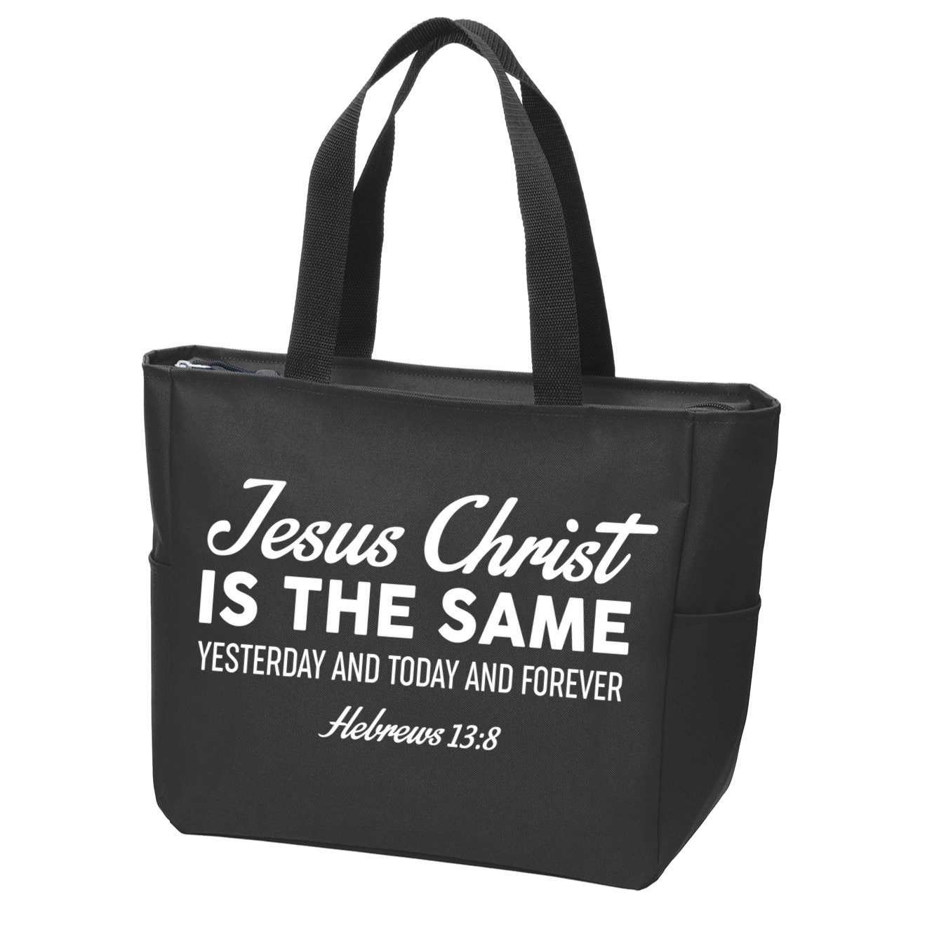 Jesus Christ Is The Same Hebrews 13:8 Zip Tote Bag