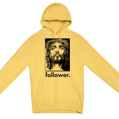 Jesus Christ Portrait Follower Premium Pullover Hoodie