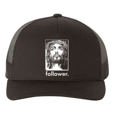 Jesus Christ Portrait Follower Yupoong Adult 5-Panel Trucker Hat