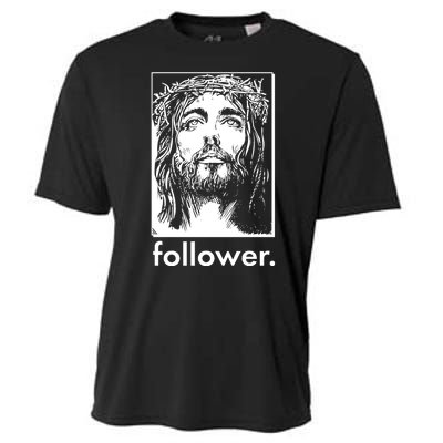 Jesus Christ Portrait Follower Cooling Performance Crew T-Shirt