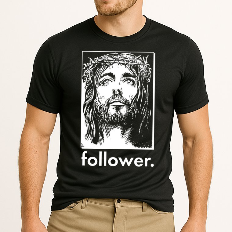 Jesus Christ Portrait Follower Cooling Performance Crew T-Shirt