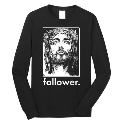 Jesus Christ Portrait Follower Long Sleeve Shirt